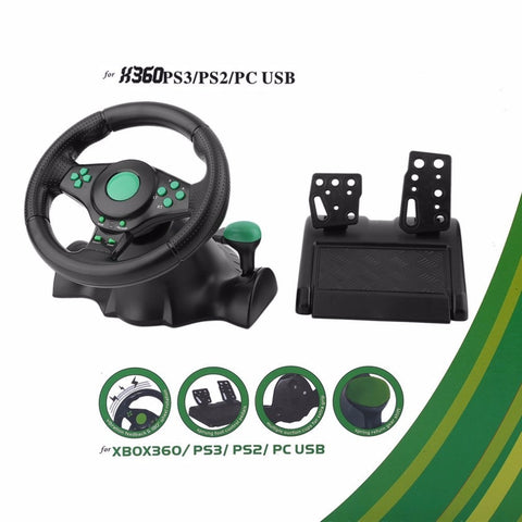 Gaming  Steering Wheel With Pedals For XBOX 360 For PS2 For PS3