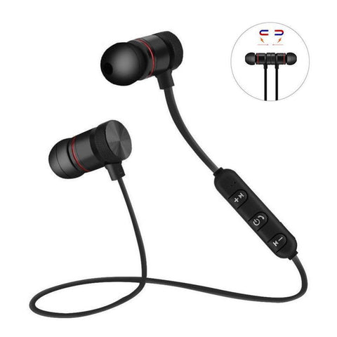 Wireless Bluetooth Earphones Metal Magnetic